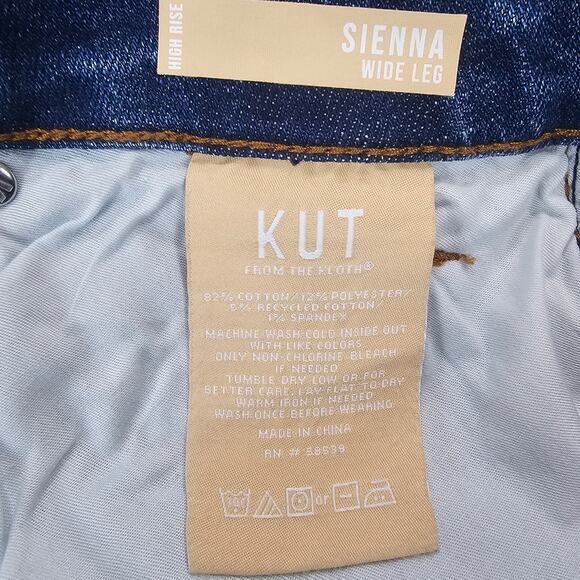 NWT Kut From the Kloth Jeans Womens Size 14 Wide Leg Sienna Rolled Hem Stretch - Picture 11 of 16
